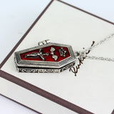 Gothic Red  Pendant Necklace Vampire