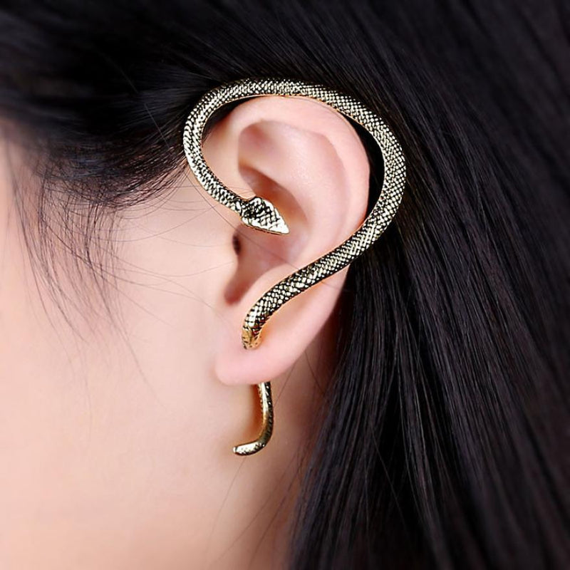 Gothic Punk Snake Wind Temptation Silver Accessory Jewelry