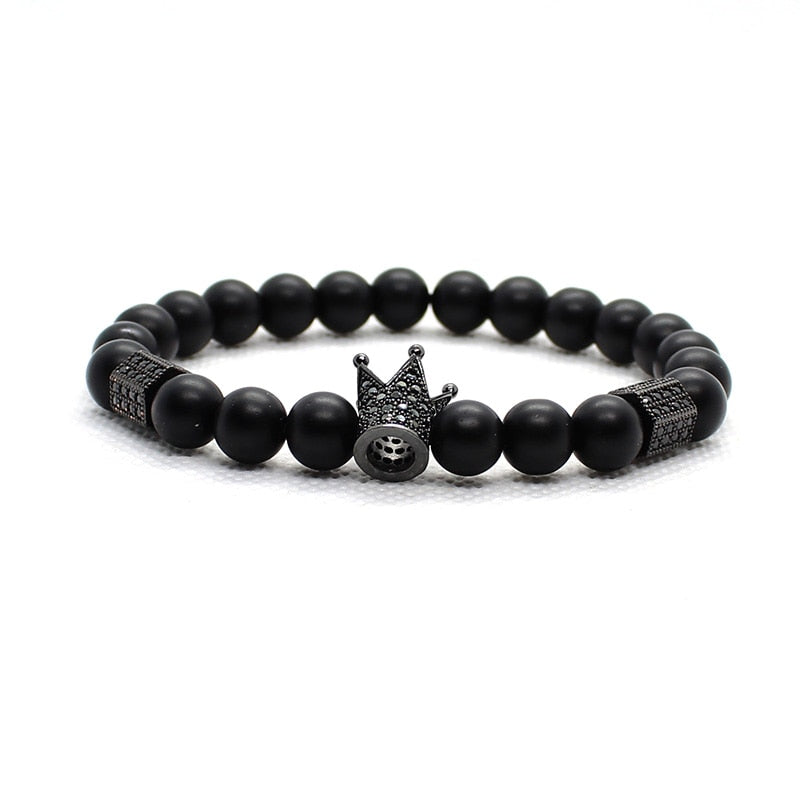 Stone Beads Skull Bracelet