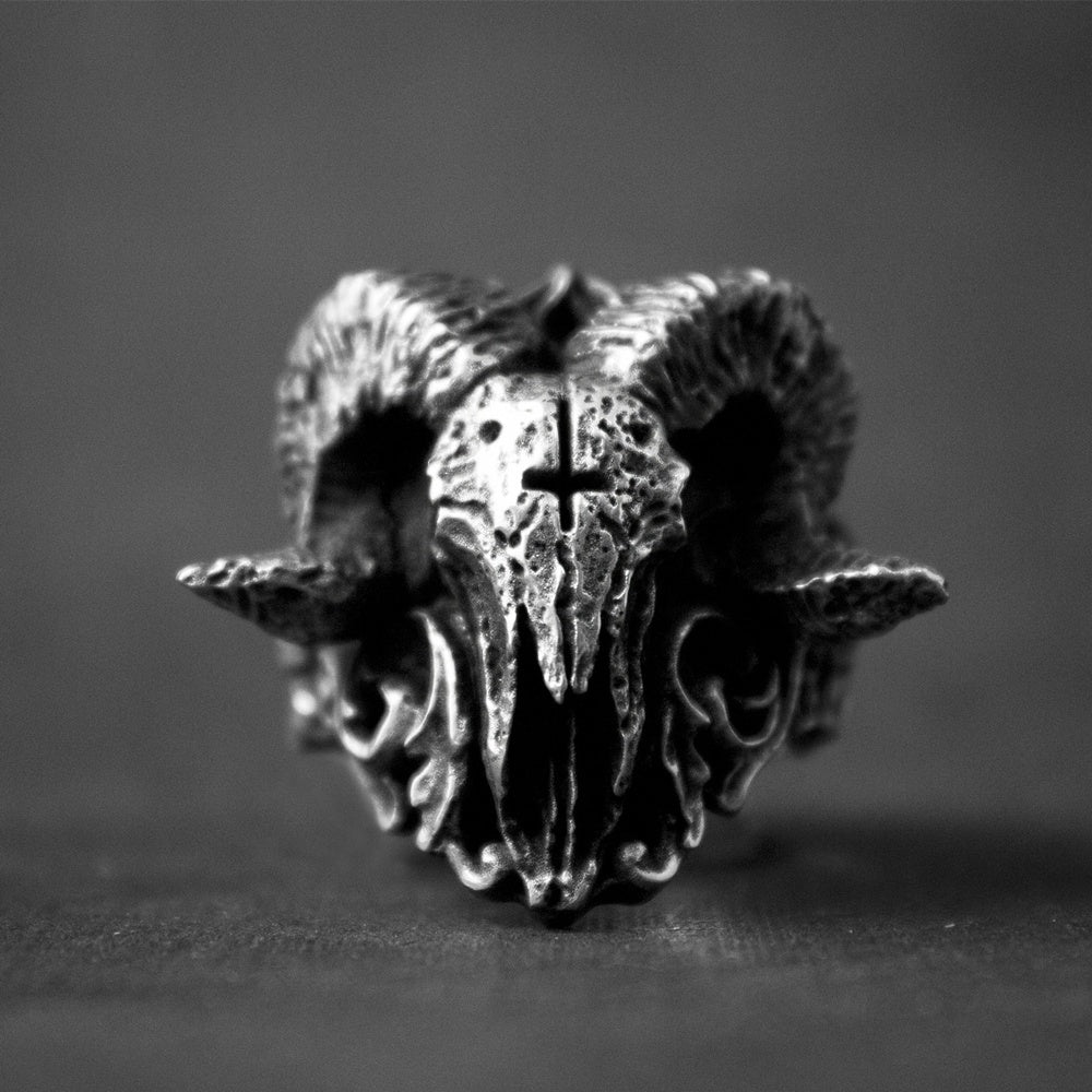 Punk Gothic Satanic Demon Sorath Skull Ring Men