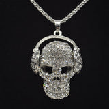 Skull headphones necklace