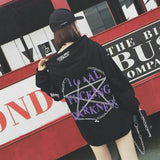 Gothic Letter Print Hoodie