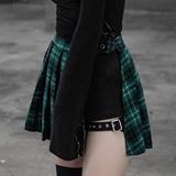 Punk Rave Plaid Pleated Skirts