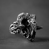 Punk Gothic Satanic Demon Sorath Skull Ring Men