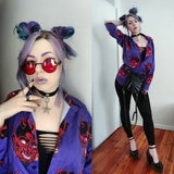 Shirts Cartoon Print Devil Purple