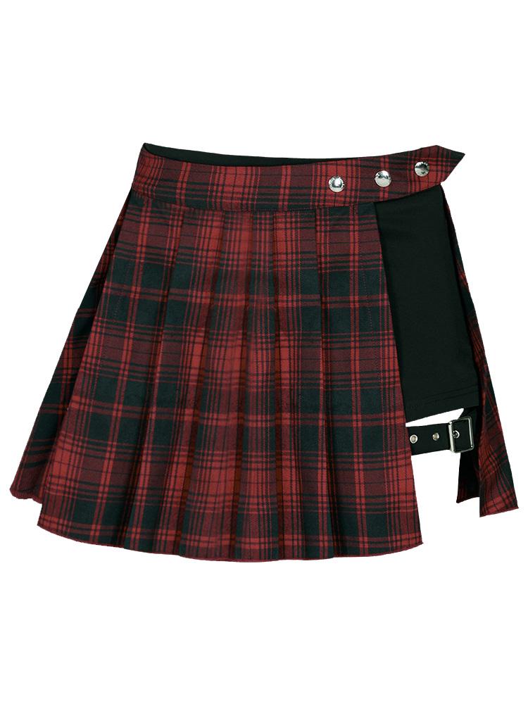 Punk Rave Plaid Pleated Skirts