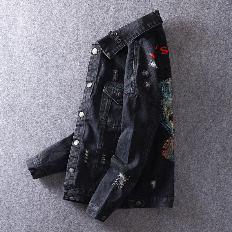 Men Jacket Black Color Skull