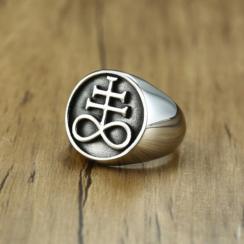 Stainless Steel Church of Satan Male Jewelry