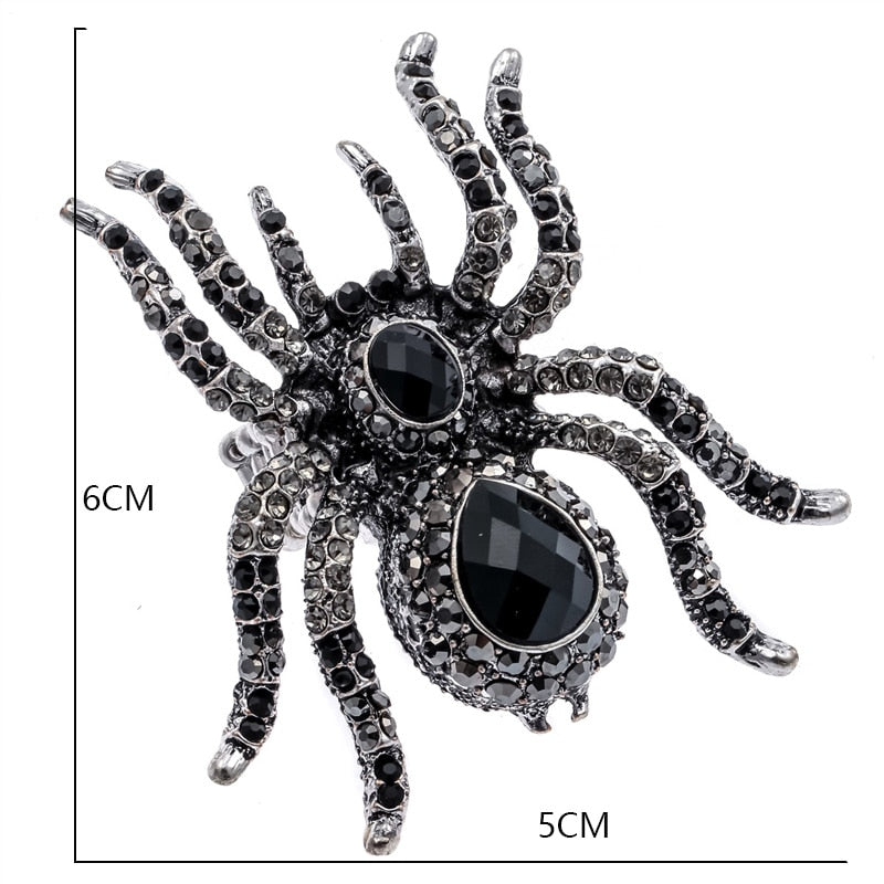 Spider Stretch Ring Scarf Clasp Halloween Party