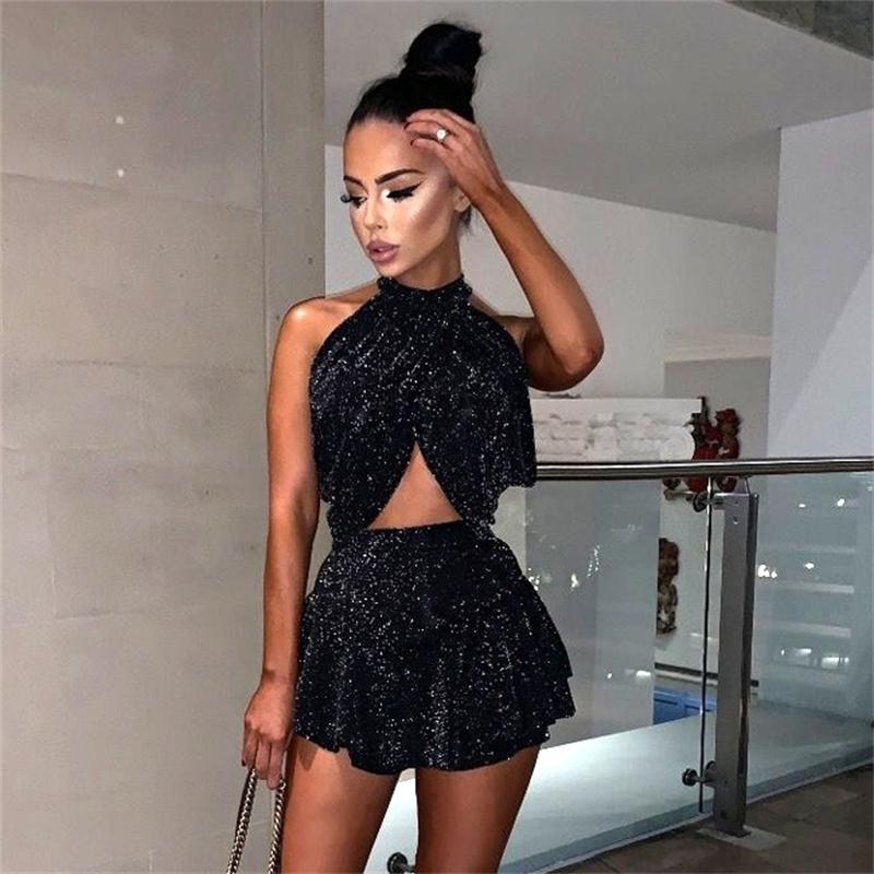 Sexy Sets Short Skirt Sleeveless Halter