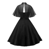 Gothic Vintage Mesh Pleated Dress