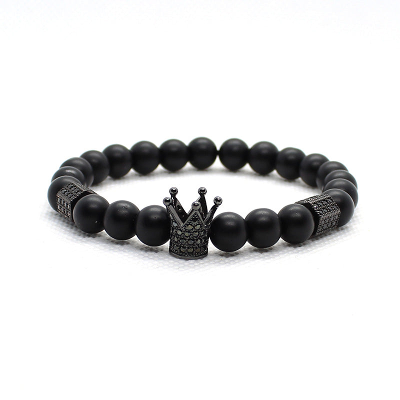 Stone Beads Skull Bracelet