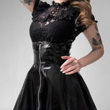Sexy PVC Underbust Suspender Skirt Dress