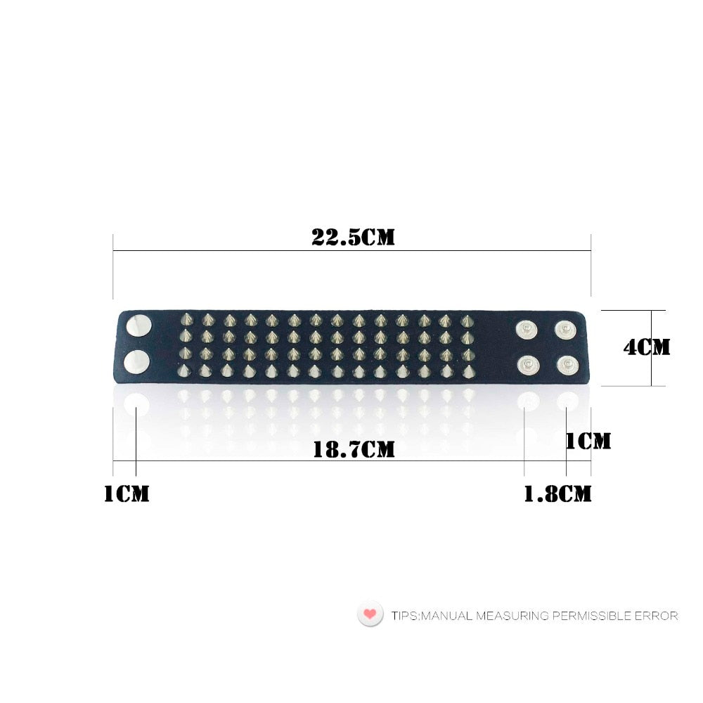 Gothic Four Row Rivet Bracelet