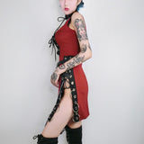 Gothic Black Split Sexy Mini Dresses