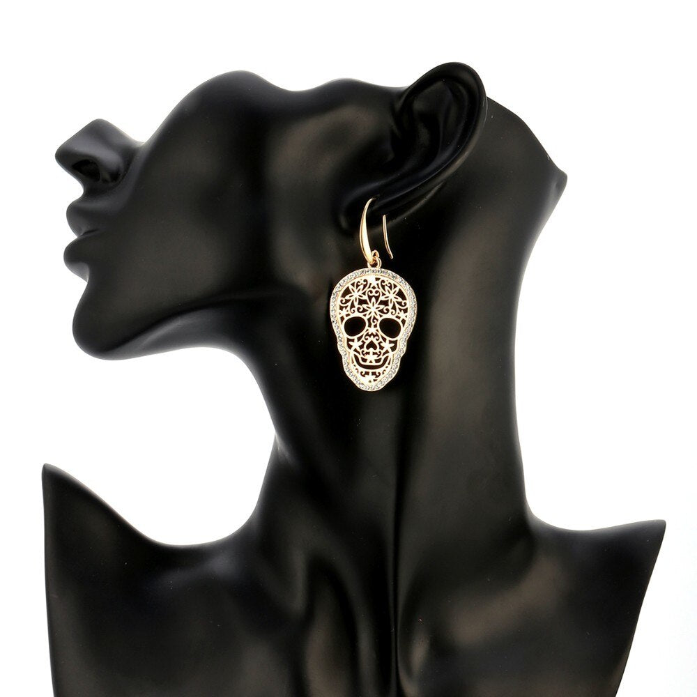 Hollow Skull Earrings Jewelry