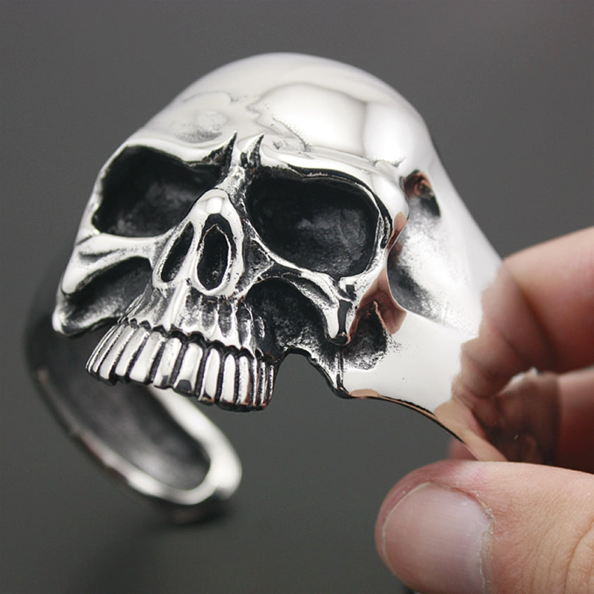 Stainless Steel Skull Mens Bracelet