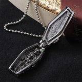 Gothic Cross Stainless Steel Coffin Necklace
