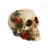 Red Roses Skull Skeleton