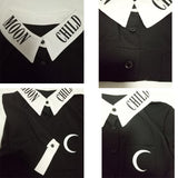 Crescent Moon Printed Black