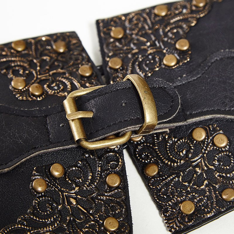 Gothic Retro Pattern Black Girdle