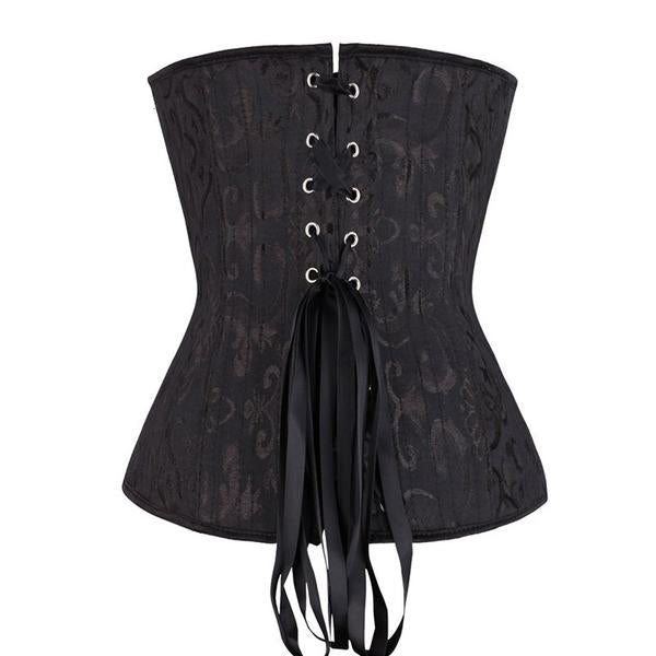 Steel Boned Underbust Corset Black