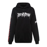 Gothic Letter Print Hoodie
