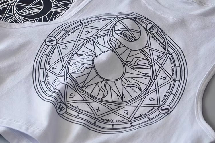 Womens Tanks Symbols Moon Sun