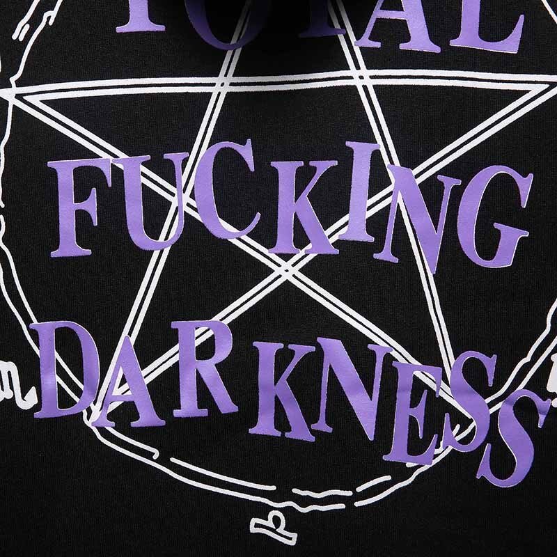 Gothic Letter Print Hoodie