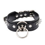 Fetish Faux Leather Layered Choker