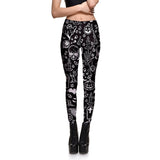 Skull Legging Slim High Waist