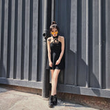 Sexy Halter Black Dress