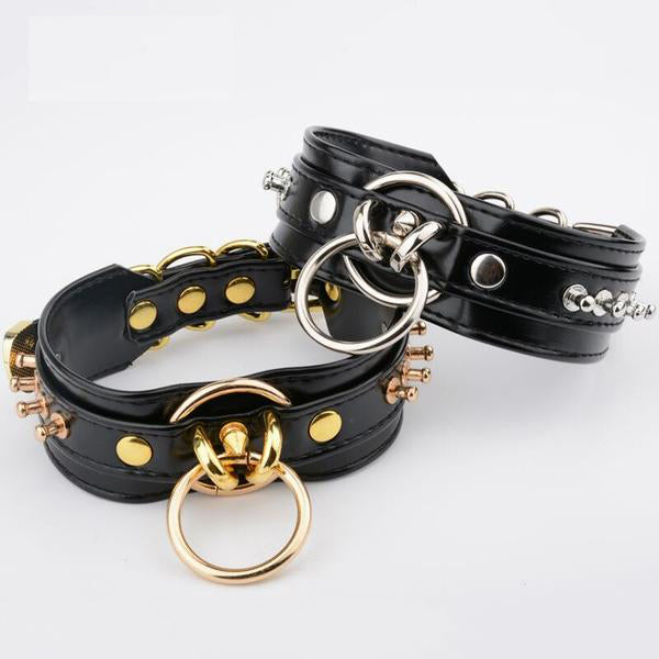 Fetish Faux Leather Layered Choker