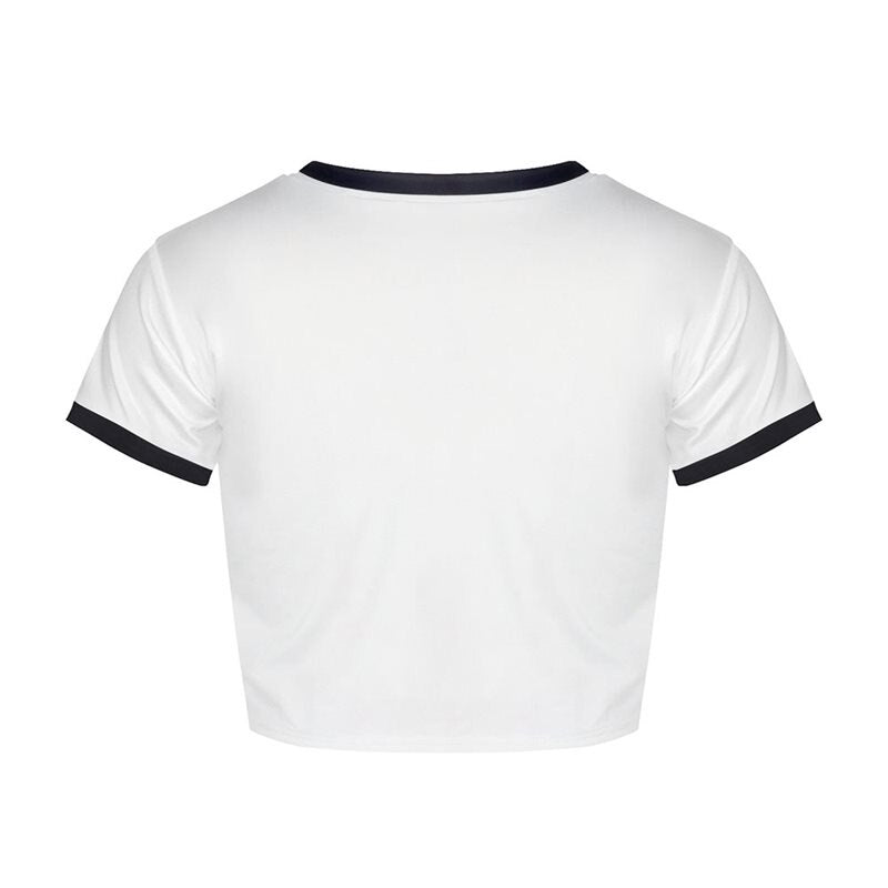Gothic Halloween Graphic Top Tees