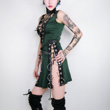 Gothic Black Split Sexy Mini Dresses