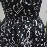 Dress Women Musical Notes Print