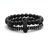Stone Beads Skull Bracelet