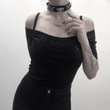 Gothic Punk Collar Choker Circle Rivets
