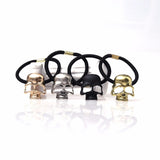 Punk Hair Tie Gothic Raven Skull Elastic