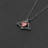 Skull Flower Pendant Love Heart