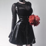 Sexy PVC Underbust Suspender Skirt Dress