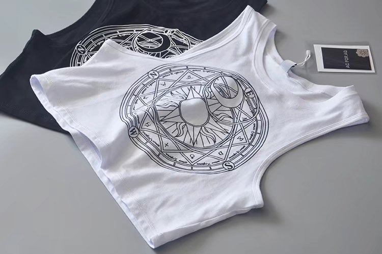 Womens Tanks Symbols Moon Sun