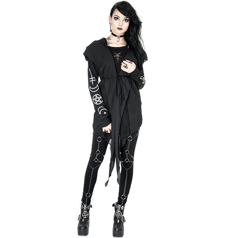 Gothic Asymmetric Cardigan Coat