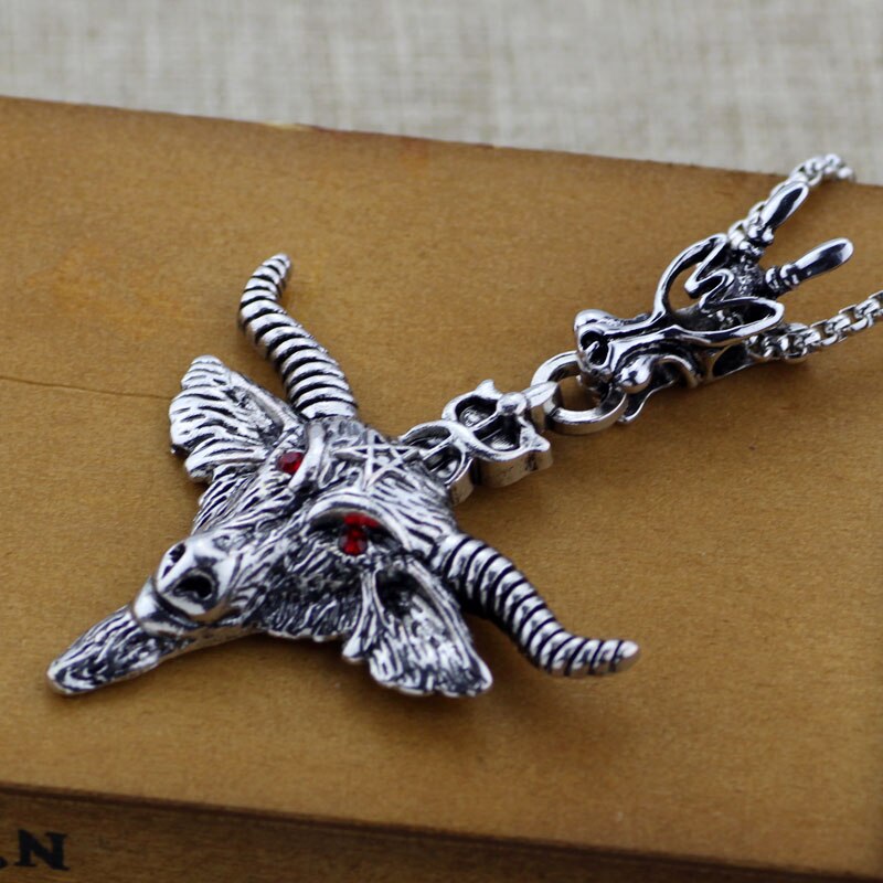 Occult Red Eye Goat Necklace