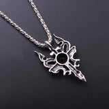 Double Dragon Cross Pendant Necklace Jewelry