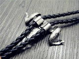 Chain Sheep Head Leather Necklace Long Tie Pendant