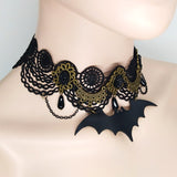 Handmade Bat Lace Choker Necklace