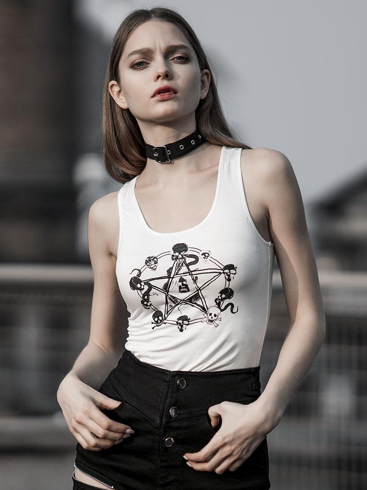 Slim T-shirt Skull Printed
