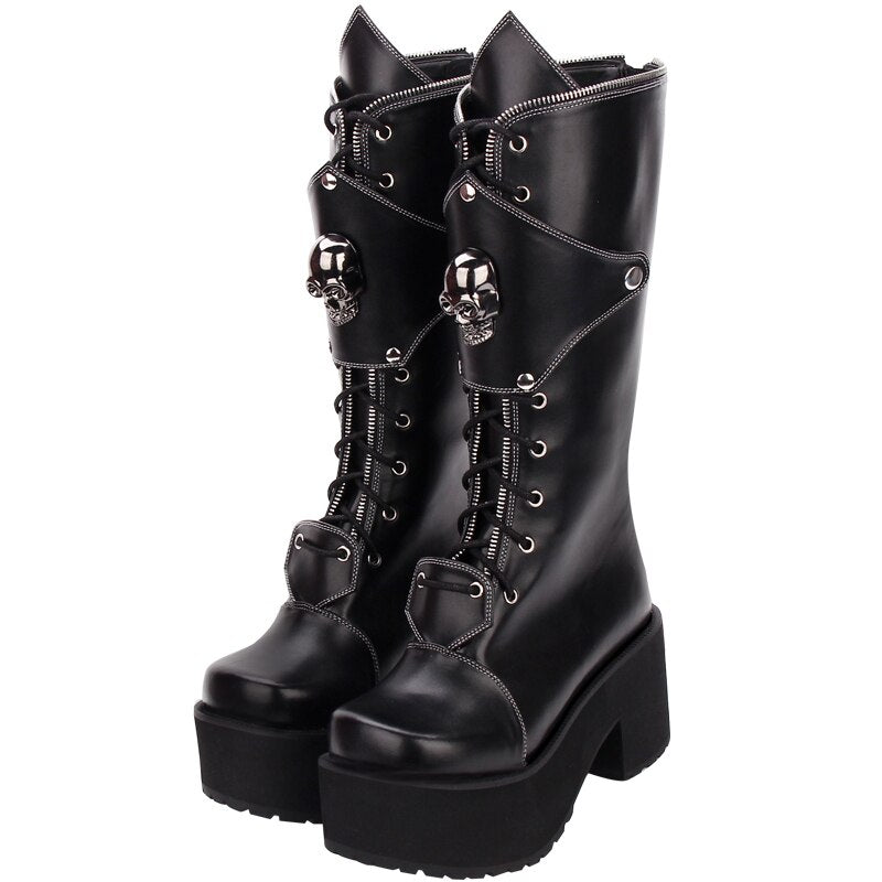 Gothic Punk High Boots