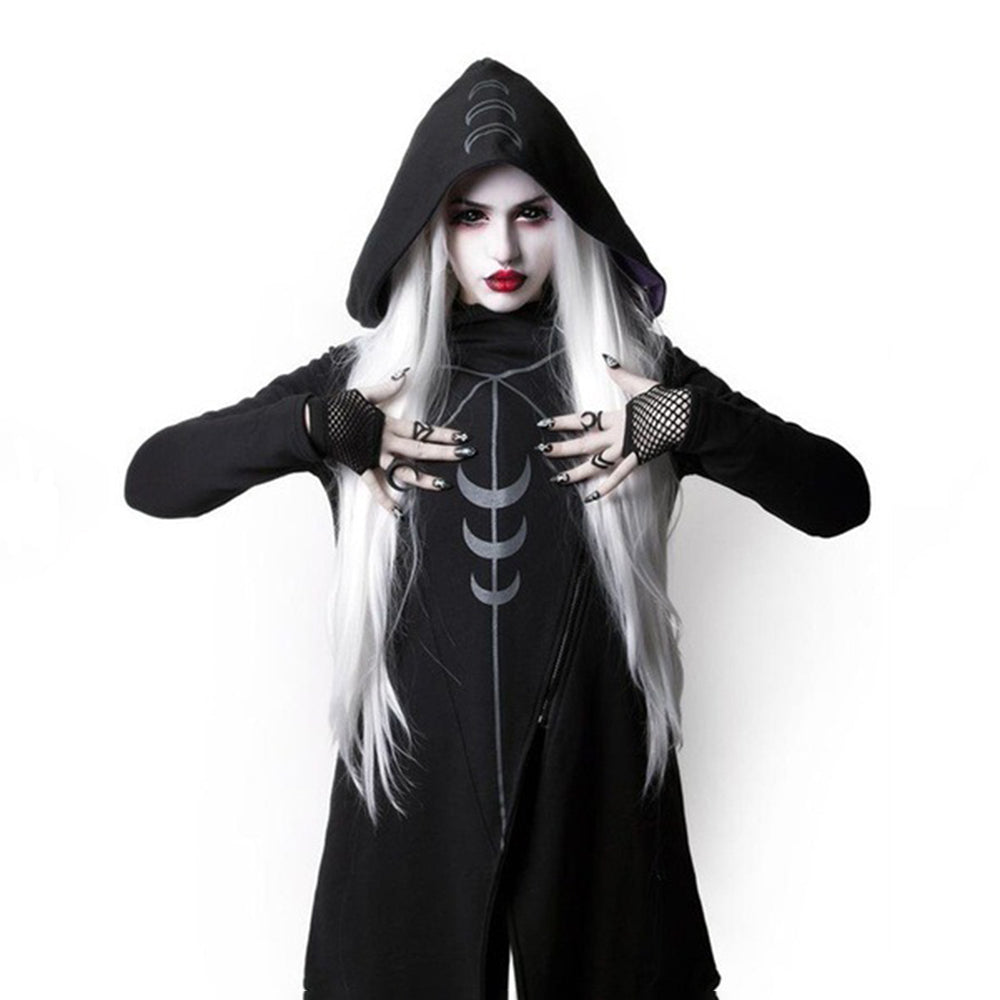 Goth Hoodie Sweatshirt Hooded Plus Size